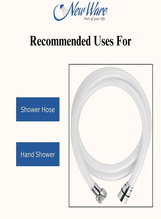 NEW WARE طقم خرطوم دش يدوي وخرطوم دش يدوي من نيو وير، بطول 1.5 متر من مادة PVC | ملحق حمام مرن، مقاوم للتشابك ومتين - Image 3